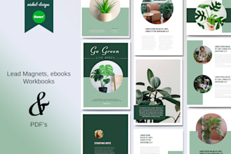 design lead magnets, e books, workbooks and planners