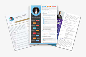 do design professional resume, cv, and cover letter