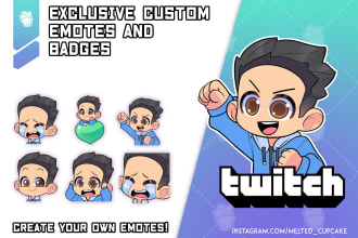 draw custom exclusive emotes and badges for twitch