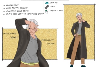 draw character illustrations for your webtoon, comic or manga oc