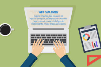 do data entry, web scraping and data mining
