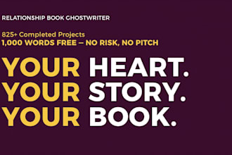 ghostwrite your relationships, dating, or self love book, publish ready