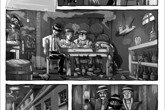 draw digital comic pages for your story