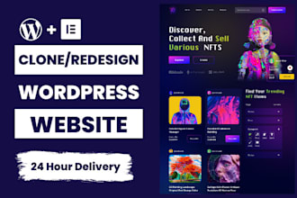 clone, redesign, migrate,wordpress  elementor  website