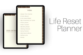 design a hyperlinked digital planner and printable planner
