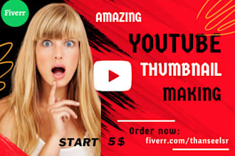 design amazing youtube thumbnail