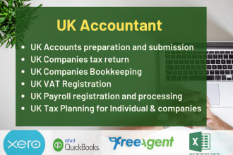 make UK company accounts, UK mtd vat return UK tax return and best UK accountant