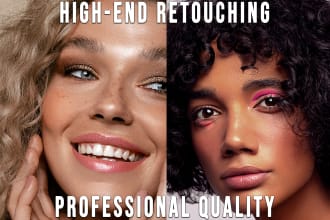 do beauty retouching, skin, and makeup photo editing