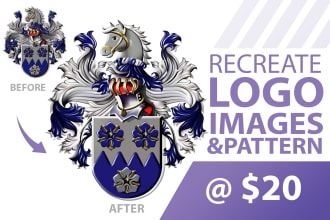 redraw logo and recreate image into vector file