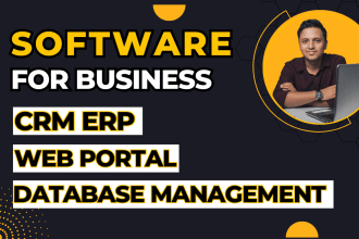 create CRM, erp, online portal or database management system