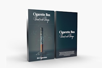 mailer box, cigarette box packaging design