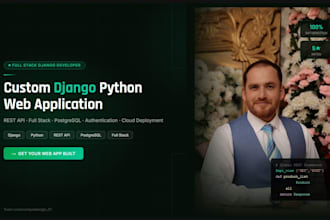 build a custom django python web application or rest API