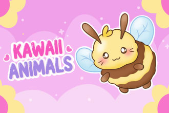draw cute kawaii chibi animal for you