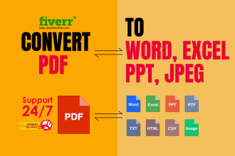 convert pdf to word, excel, jpg, and powerpoint