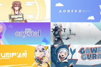 design awesome vtuber and streamer banner