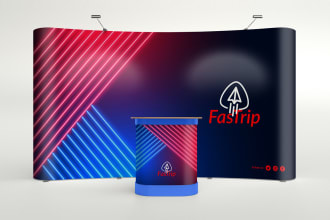 design outdoor banner, backdrop, menu board or trade show banner in 12 hours