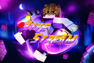 make you a professional 3d or 2d minecraft thumbnail