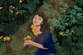draw you or many people in creative digital illustration