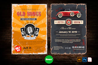 do retro flyer or poster