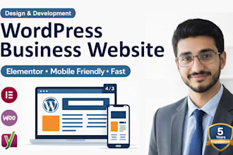 design a wordpress business website with elementor