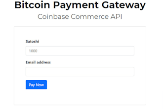 integrate coinbase commerce API payment gateway