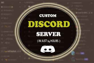 setup a professional custom discord server in 24 hours