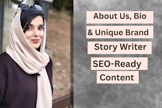 write biography, about me, web about us page