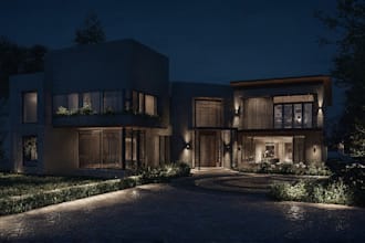 design the light layout and 3d of villa