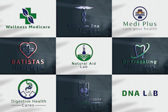 do healthcare medical dental pharmacy doctor nursing care clinic lab logo design