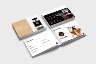 design your brand style guide, company props and products