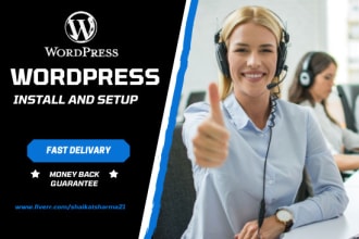install wordpress and set up with demo themes or templates