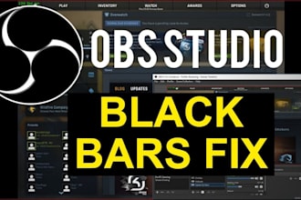 fix black bars in obs studio