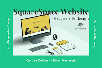 build modern squarespace website design or redesign squarespace website