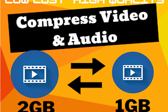 compress reduce video audio size