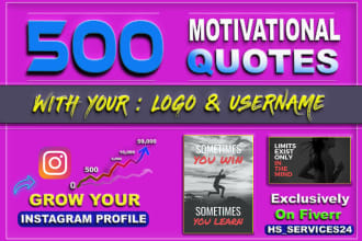 design motivational, inspirational quotes for instagram post