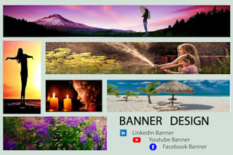 design linkedin banner for your company page or profile