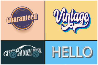 create cool typography design, word art for your merchandise