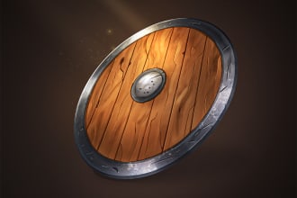 design 2d game art  icons, props, items, objects