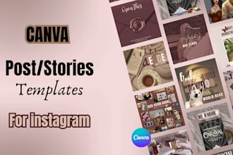design post and story templates for instagram