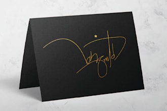 design handwritten and signature logo