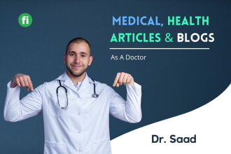 write medical articles and health blogs as a doctor