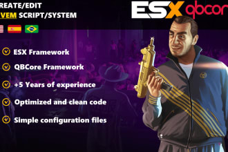 create, fix, convert, modify a fivem qbox qbcore esx script