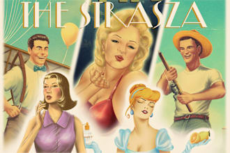 draw retro vintage style illustration