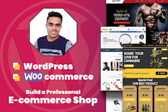 do a beautiful webshop or online shop using wordpress woocommerce, blog