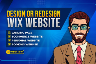 design or redesign wix landing page and wix website design