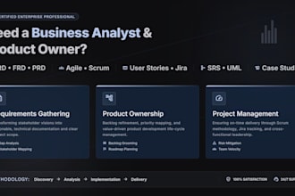 be your business analyst, product owner, and project manager