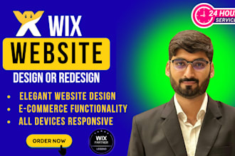 modern business wix website design or redesign, wix developer