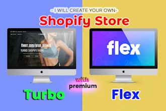 design shopify website, store, dropshipping with premium themes turbo or flex