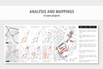 create architectural or urban site analysis and mappings