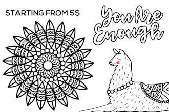 draw children coloring book pages
